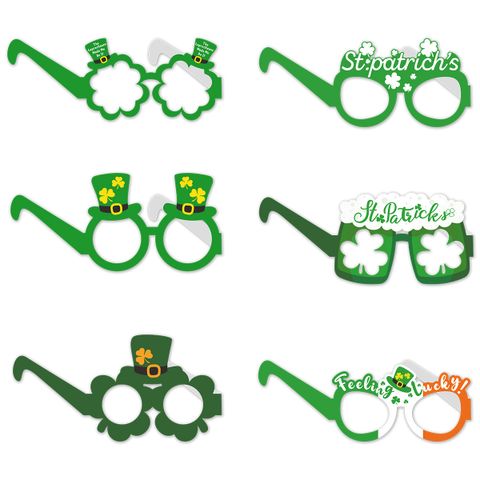 St. Patrick Cartoon Style Letter Paper Party Festival Costume Props