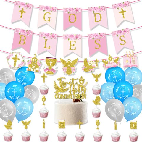 Birthday Cartoon Style Letter Paper Party Festival Decorative Props