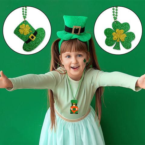 St. Patrick Cartoon Style Shamrock Plastic Party Festival Costume Props