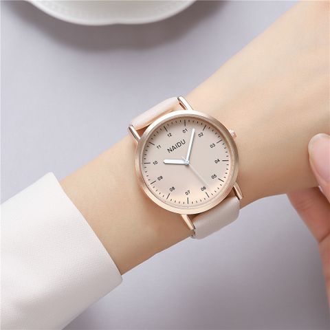 Simple Style Solid Color Buckle Quartz Women's Watches