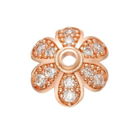 3.3 * 8mm 3.8 * 9mm 4.2 * 11mm Hole 1~1.9mm Copper Flower Flower Shape Bead Caps