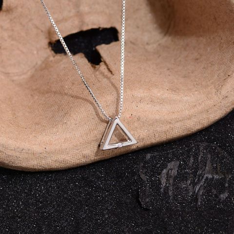 Simple Style Triangle Copper Pendant Necklace