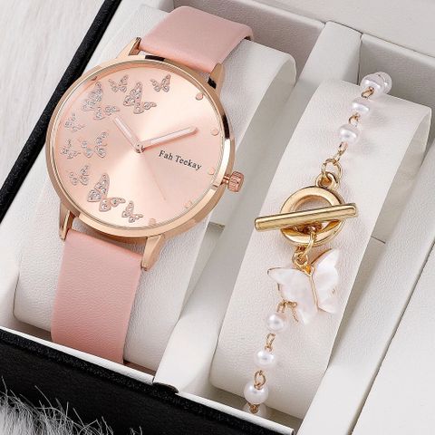 Classic Style Butterfly Buckle Quartz Women's Watches