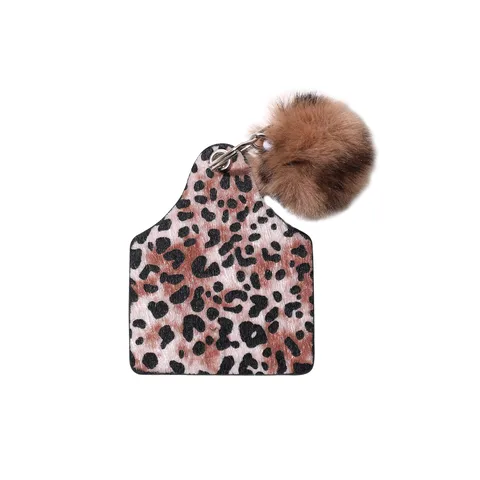 Casual Leopardo Cuero Sintético Colgante De Bolsa Llaveros