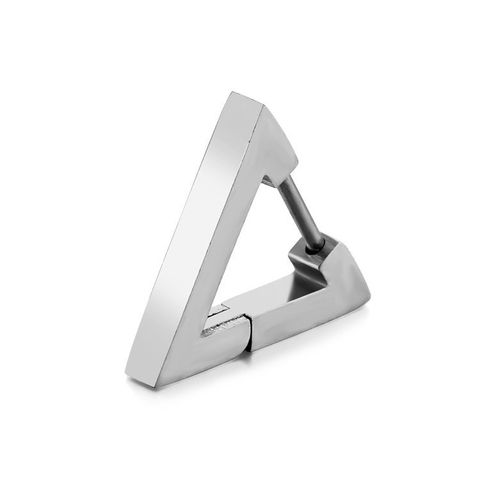 1 Pieza Estilo Simple Triángulo Geométrico Pulido Enchapado Acero Titanio Pendientes