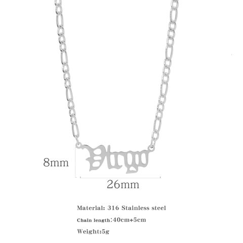 Simple Style Constellation Stainless Steel Plating Pendant Necklace