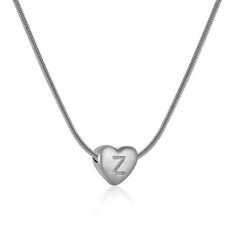 Lady Letter Heart Shape Stainless Steel Titanium Steel Plating Titanium Steel Necklace