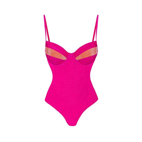 Women's Lady Sexy Solid Color 2 Pieces Set One Piece Swimwear