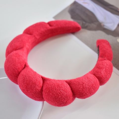 Cute Simple Style Solid Color Sponge Hair Band