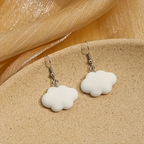 1 Pair Lady Clouds Resin Drop Earrings