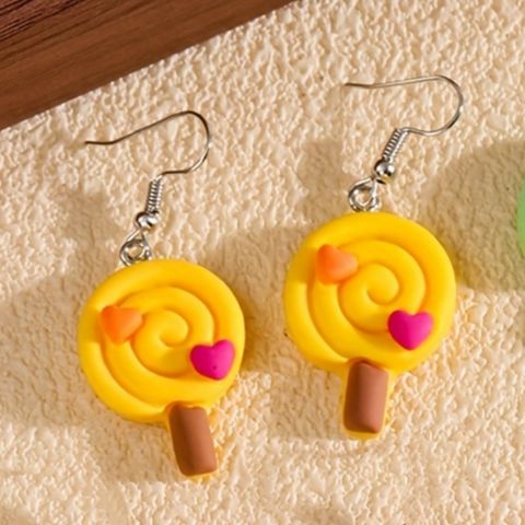 1 Pair Cute Candy Resin Drop Earrings
