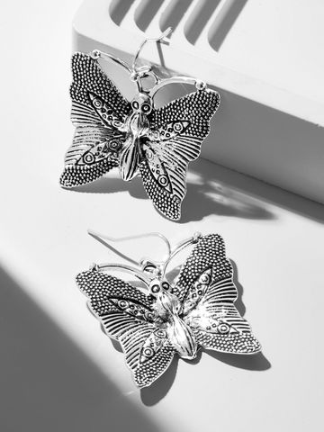 1 Pair Elegant Simple Style Butterfly Alloy Drop Earrings