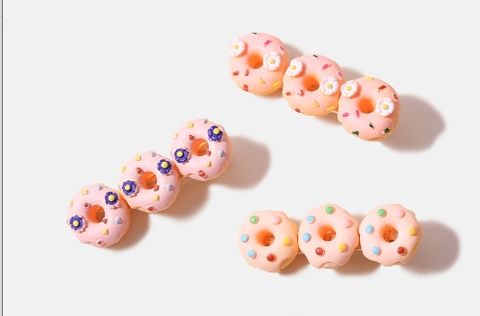 Women's Cartoon Style Donuts Mixed Materials Hair Clip