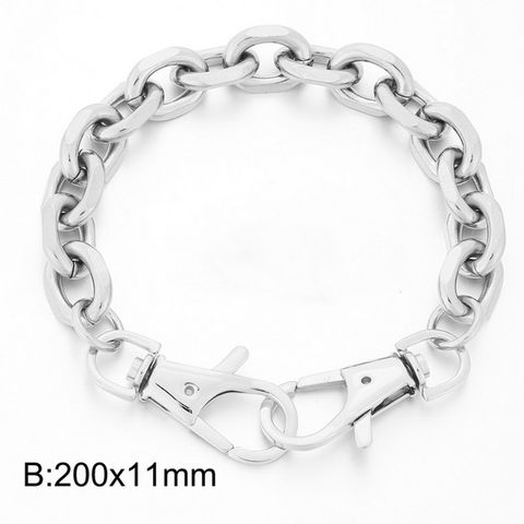 Simple Style Solid Color Titanium Steel 18K Gold Plated Bracelets In Bulk