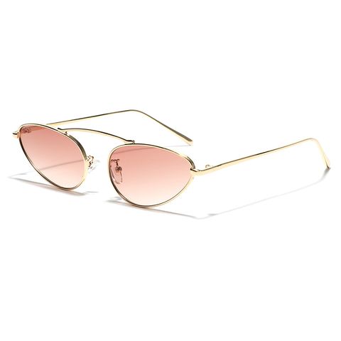 Streetwear Solid Color Ac Cat Eye Full Frame Women's Sunglasses