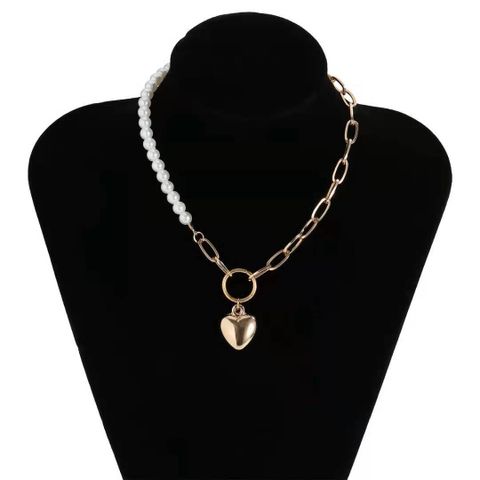 Simple Style Classic Style Color Block Alloy Beaded Women's Necklace