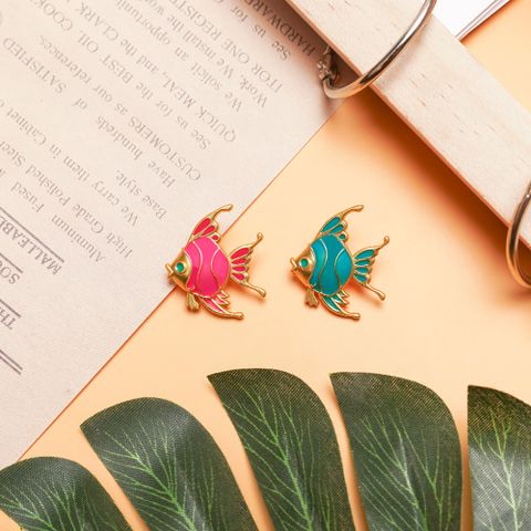 Cute Fish Metal Unisex Brooches