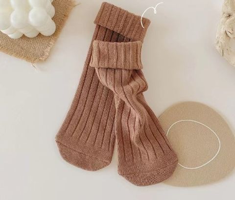 Women's Princess Cute Solid Color Cotton Jacquard Crew Socks One Pair