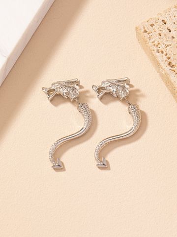 1 Pair Simple Style Dragon Plating Alloy Silver Plated Ear Studs