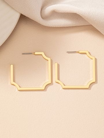 1 Pair Simple Style Geometric Plating Alloy Gold Plated Ear Studs