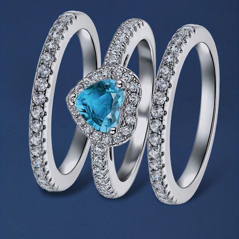 Classic Style Round Copper Plating Inlay Zircon Gold Plated Rings