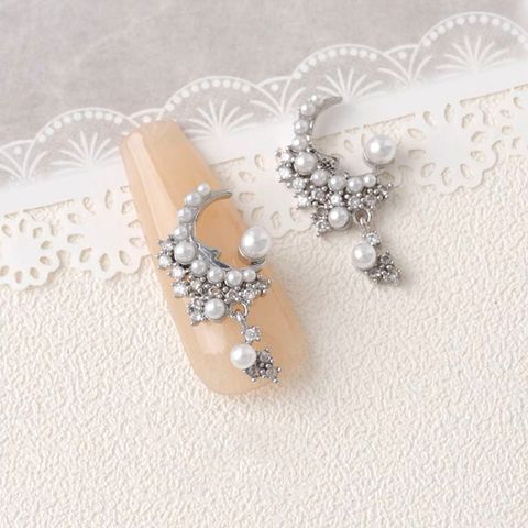Simple Style Moon Copper Nail Decoration Accessories 1 Set