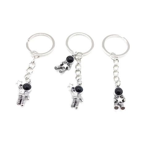 Vintage Style Simple Style Astronaut Star Alloy Plating Inlay Acrylic Silver Plated Bag Pendant Keychain