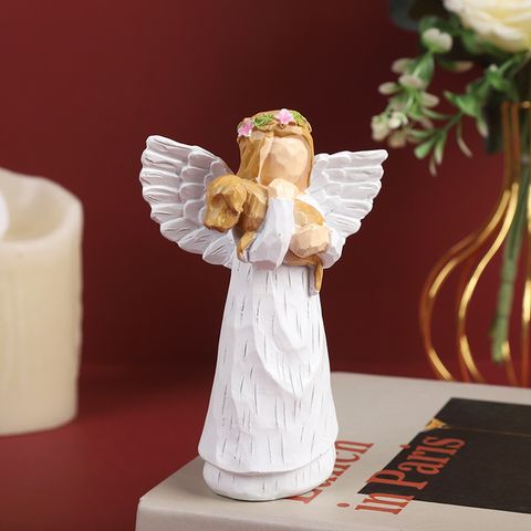 Classic Style Angel Resin Ornaments Artificial Decorations