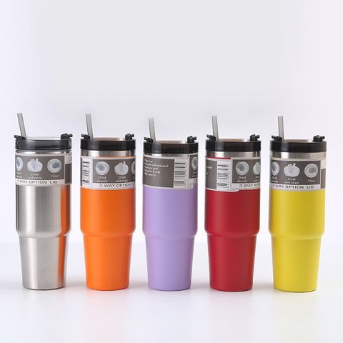 Casual Vacation Multicolor Stainless Steel Water Bottles 1 Piece