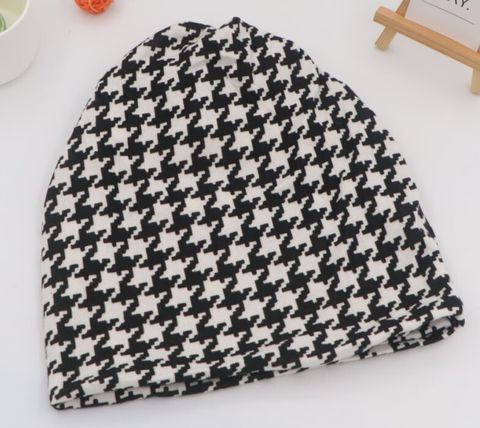 Unisex Retro Bohemian Geometric Printing Eaveless Beanie Hat
