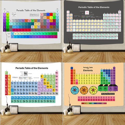 Casual Cute Periodic Table Of Elements Polyester Tapestry
