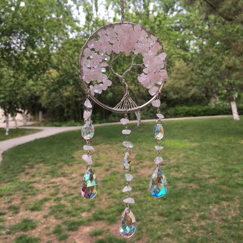 Pastoral Color Block Artificial Crystal Wind Chime