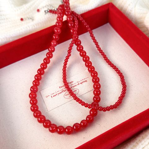 Casual Simple Style Geometric Glass Beaded Women's Necklace