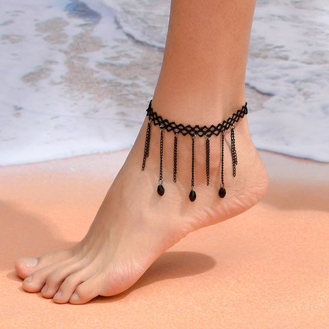 Simple Style Tassel Alloy Women's Anklet