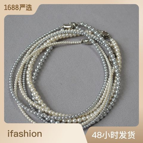 Retro Solid Color Imitation Pearl Wholesale Necklace