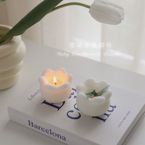 Cute Pastoral Flower Wax Candle
