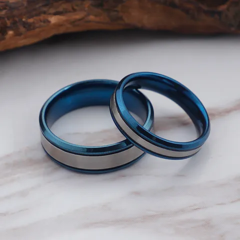 Simple Style Geometric Titanium Steel Rings