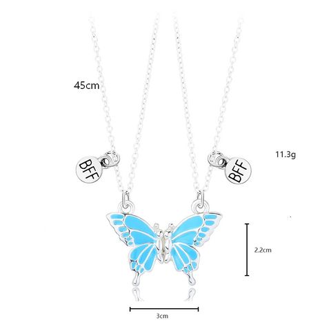 Cute Butterfly Alloy Kid's Pendant Necklace