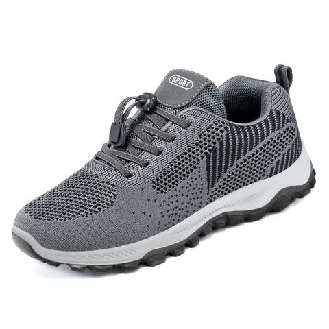 Unisex Sports Color Block Round Toe Sports Shoes