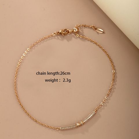 Xuping Simple Style Geometric 18k Gold Plated Artificial Diamond Alloy Wholesale Bracelets