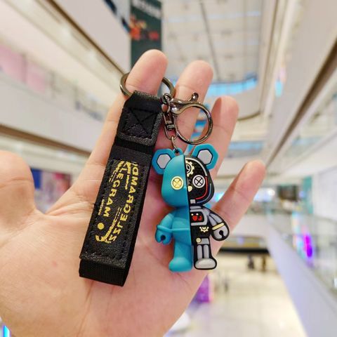 Cute Cartoon Character Silica Gel Unisex Bag Pendant Keychain