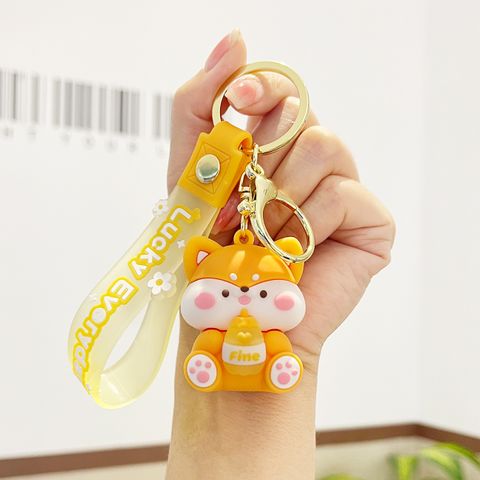 Cute Rabbit Bear Pvc Women's Bag Pendant Keychain