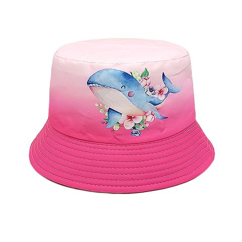 Children Unisex Cute Whale Printing Bucket Hat