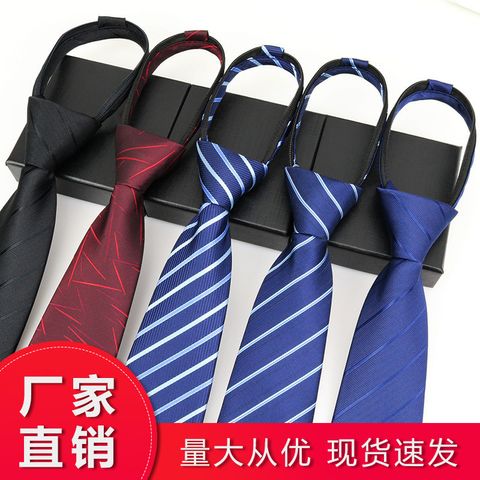 Business Stripe Arrow Polyester Men's Tie