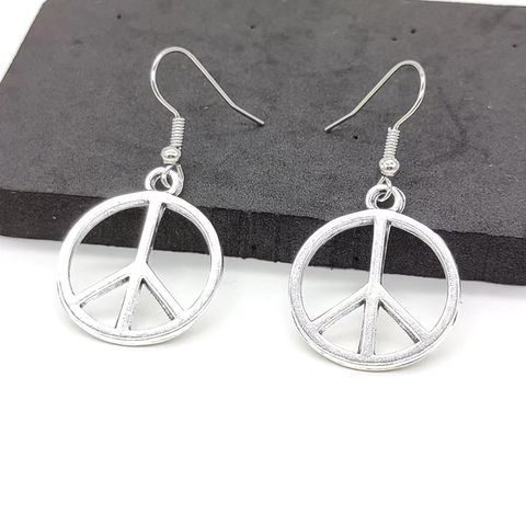1 Pair Simple Style Geometric Plating Alloy Silver Plated Drop Earrings