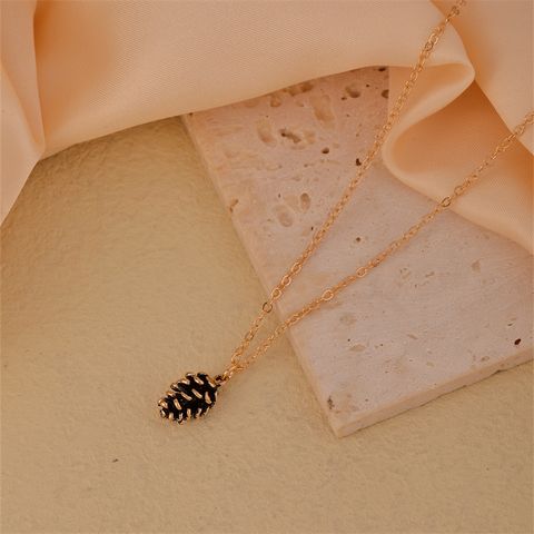 304 Stainless Steel Zinc Alloy Casual Simple Style Classic Style Plating Food Pendant Necklace