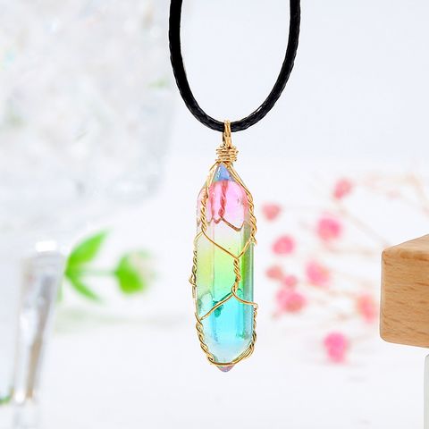 Ig Style Simple Style Geometric Artificial Crystal Women's Pendant Necklace