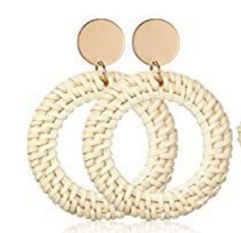 1 Pair Exaggerated Circle Sector Wood Handmade Women's Drop Earrings