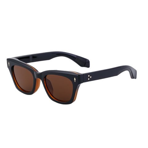 Retro Simple Style Solid Color Pc Square Full Frame Men's Sunglasses