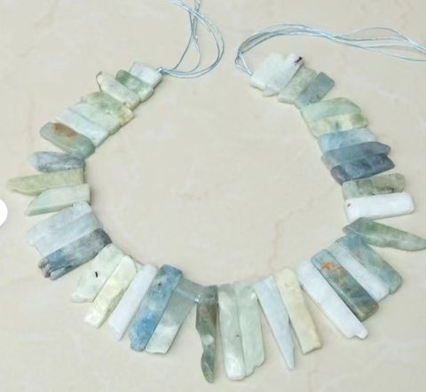 Classical Color Block Natural Stone Beaded Necklace